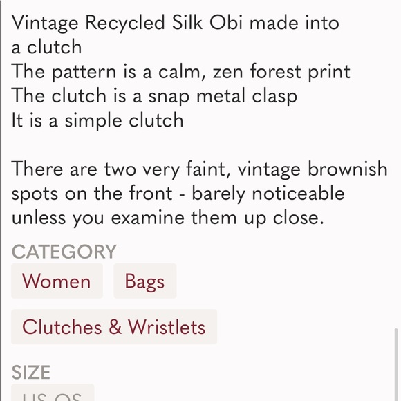 Vintage Silk Obi Forest Clutch Bag in Green - Picture 9 of 9